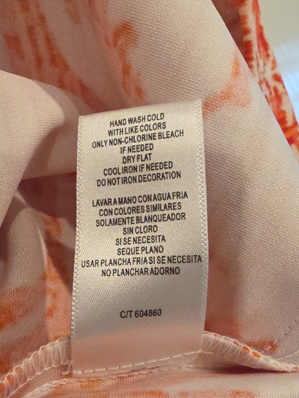 Danny & Nicole Orange and White Baroque Print Fit And Flare Dress - Picture 10 of 10